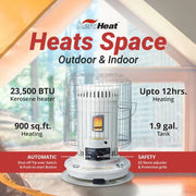 View 23,500 BTU Indoor Outdoor Convection Kerosene Heater, 2 Pack image 3