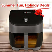 View Instant Vortex Plus 6QT ClearCook Air Fryer, Clear Windows, Custom Program Options, 6-in-1 Functions, Crisps, Broils, Roasts, Dehydrates, Bakes, Reheats, from the Makers of Instant Pot, Black image 2