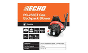View 233 MPH 651 CFM 63.3cc Gas 2-Stroke Cycle Backpack Leaf Blower with Tube Throttle image 3
