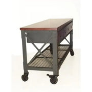 View Building Products 72 in. 3-Drawers Rolling Industrial Workbench and Wood Top image 3