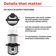 View Instant Pot Duo 6 Qt Electric Pressure Cooker 7 In 1 with Easy Release Steam Switch image 5