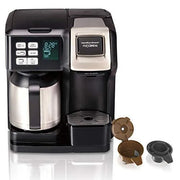 View Hamilton Beach FlexBrew Thermal Coffee Maker, Single Serve & Full Pot, Compatible with K-Cup Pods or Grounds, Programmable, Black and Stainless (49966) image 5