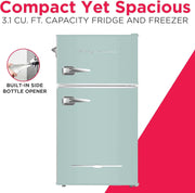 View Frigidaire Retro Mini Fridge with Freezer & Side Bottle Opener-Small 2 Door Refrigerator for Office Bar or College Dorm Room-3.1 Cu Ft �� 19��"D x 20.5" W x 33.5" H image 5