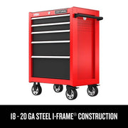 View 2000 Series 26-in W x 36.5-in H 5-Drawer Steel Rolling Tool Cabinet (Red) image 5