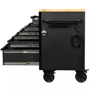 View Heavy Duty 61 in. W x 23 in. D 15-Drawer Mobile Workbench with Solid Wood Top image 5