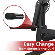 View GMWD Leg Extension Machine and Curl, Lower Body Special Leg Machine, Adjustable Leg Exercise Bench image 3