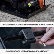 View Electric Compactor Plate - Ideal For Levelling Pavement, Artificial Turf Ground Preparation, Patio, Blockwork, Sand, Soil & More image 5