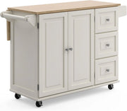View Homestyles Dolly Madison Mobile Kitchen Island Cart, Drop Leaf Breakfast Bar image 4