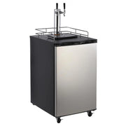 View Beer Kegerator, Dual Tap Draft Beer Dispenser, Full Size Stainless Steel Keg Refrigerator With Drip Tray, CO2 Cylinder, 32掳F- 50掳F Temperature Control, 170L image 1
