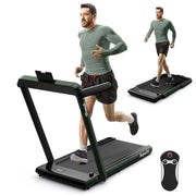 View 2.5HP 2-in-1 Folding Under Desk Treadmill with Speaker APP Remote Control, Portable Walking Jogging Machine for Home Gym Office image 5