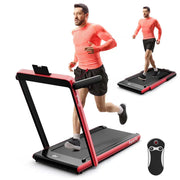 View 2.5HP 2-in-1 Folding Under Desk Treadmill with Speaker APP Remote Control, Portable Walking Jogging Machine for Home Gym Office image 6