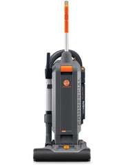 View Hoover Commercial HushTone Upright Vacuum Cleaner, 15 inches with Intellibelt, For Carpet and Hard Floors, CH54115, Gray image 1