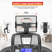 View Famistar Folding Treadmill for Home with 15 Levels Auto Incline, 300LB Capcity, 10MPH Fast Speed Controls image 6