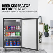 View Beer Kegerator, Dual Tap Draft Beer Dispenser, Full Size Stainless Steel Keg Refrigerator With Drip Tray, CO2 Cylinder, 32掳F- 50掳F Temperature Control, 170L image 3
