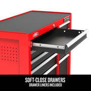 View 2000 Series 26-in W x 36.5-in H 5-Drawer Steel Rolling Tool Cabinet (Red) image 2