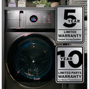 View Profile 4.8 cu. ft. UltraFast Combo Washer Dryer with Ventless Heat Pump Technology in Carbon Graphite image 3
