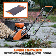 View Electric Compactor Plate - Ideal For Levelling Pavement, Artificial Turf Ground Preparation, Patio, Blockwork, Sand, Soil & More image 6