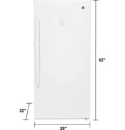 View 14.1 Cu. ft. White Frost-free Upright Freezer FUF14DLRWW image 2