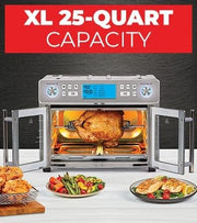 View Emeril Lagasse Dual Zone 360 Air Fryer Oven Combo with French Door, 25 QT Extra Large, Cook Two Foods in Different Ways, Up to 60% Faster from Frozen to Finish image 6