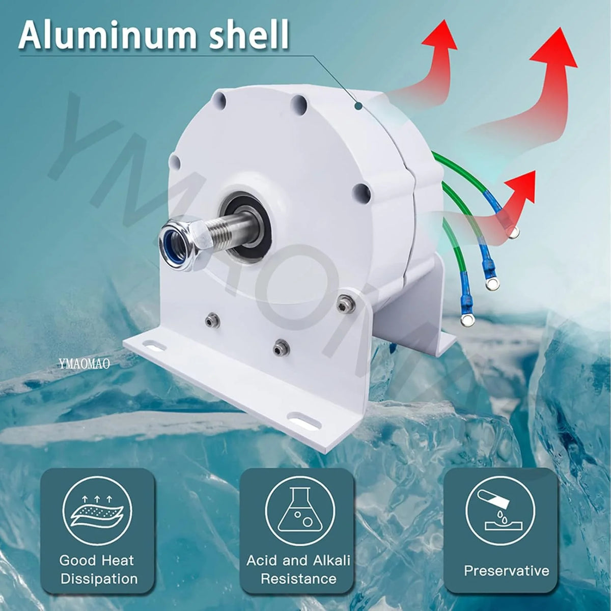 12000W Low RPM Permanent Magnet Generator 12V 24V 48V 120V 220V, Free Energy Gearless Permanent Magnet Generator Motor DIY for Wind Turbine Water Turbine,12V