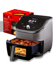 View Instant Vortex Plus 6QT ClearCook Air Fryer, Clear Windows, Custom Program Options, 6-in-1 Functions, Crisps, Broils, Roasts, Dehydrates, Bakes, Reheats, from the Makers of Instant Pot, Black image 1
