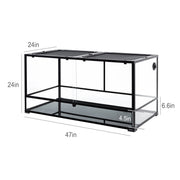 View REPTIZOO 120gallon Extra Large Reptile Terrarium image 4