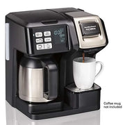 View Hamilton Beach FlexBrew Thermal Coffee Maker, Single Serve & Full Pot, Compatible with K-Cup Pods or Grounds, Programmable, Black and Stainless (49966) image 3
