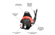 View 233 MPH 651 CFM 63.3cc Gas 2-Stroke Cycle Backpack Leaf Blower with Tube Throttle image 2