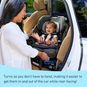 View Graco Turn2Me 3-in-1 Convertible Car Seat, Rotating, Rear & Forward-Facing, Highback Booster, SnugLock, Cambridge image 3
